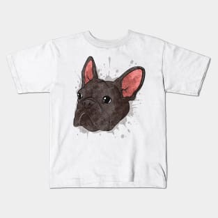 Watercolours French Bulldog Puppy Dog lover Kids T-Shirt